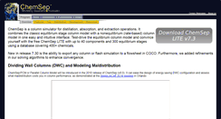 Desktop Screenshot of chemsep.org